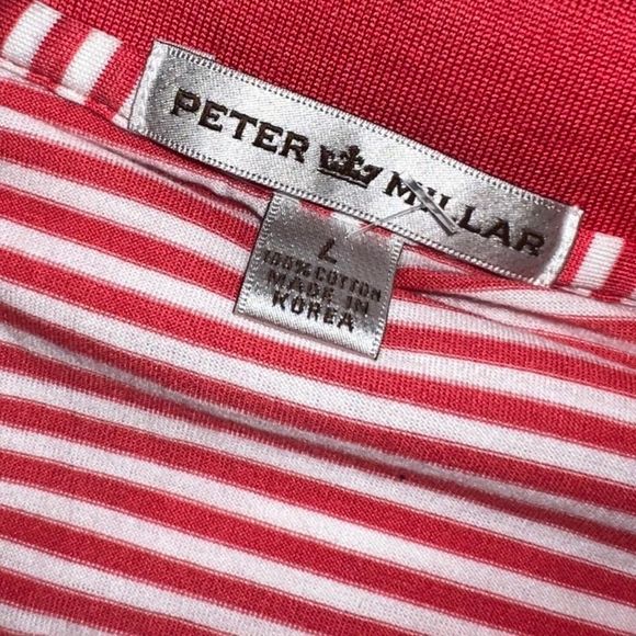 Peter Millar Erin Hills Red Stripe Golf Polo Size Large - Picture 5 of 5